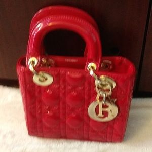 Authentic Christian Dior cherry clutch